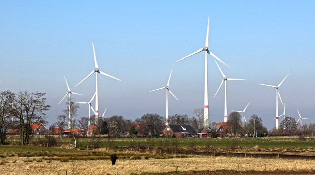 Windpark Westerholt, Blick auf Utarp/LK Wittmund, Foto (C): Manfred Knake