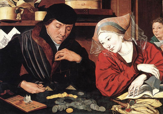 Marinus van Reymerswaele: Der Geldwechsler und seine Frau